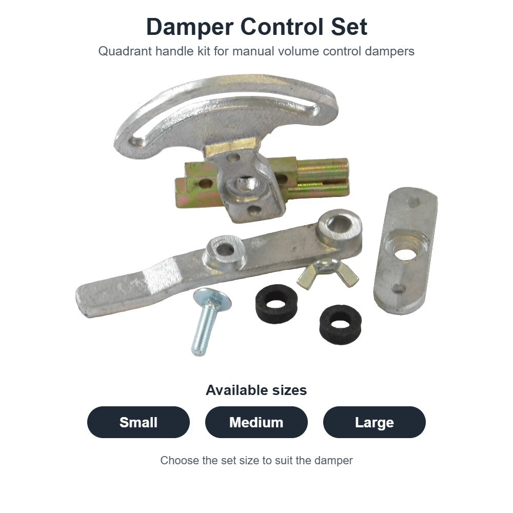 Damper Control Set (Quadrant Handle) – Small, Medium & Large