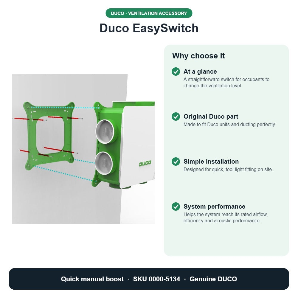 Duco EasySwitch – DUCO 0000-5134 key benefits