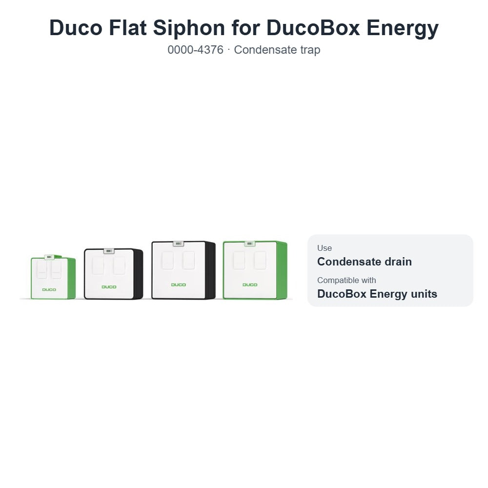 Duco Flat Siphon for DucoBox Energy – DUCO 0000-4376