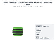 Duco Insulated connection piece with joint D180/D160 (M/M) – DUCO 0000-7040