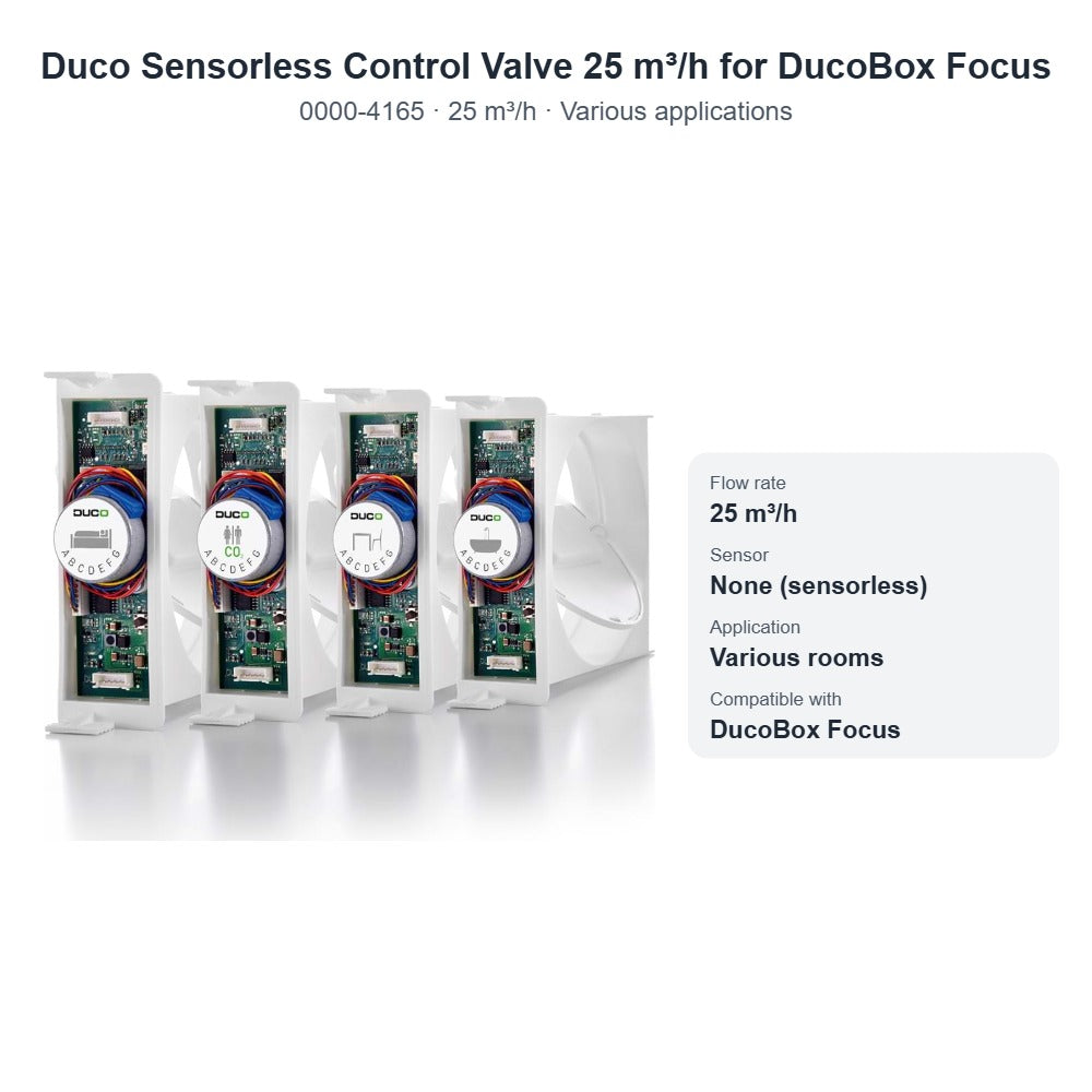 Duco Sensorless Control Valve 25 m³/h for DucoBox Focus – DUCO 0000-4165