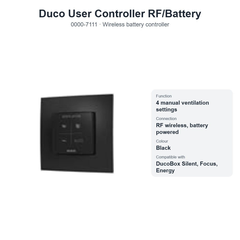 Duco User Controller RF/Battery – DUCO 0000-7111