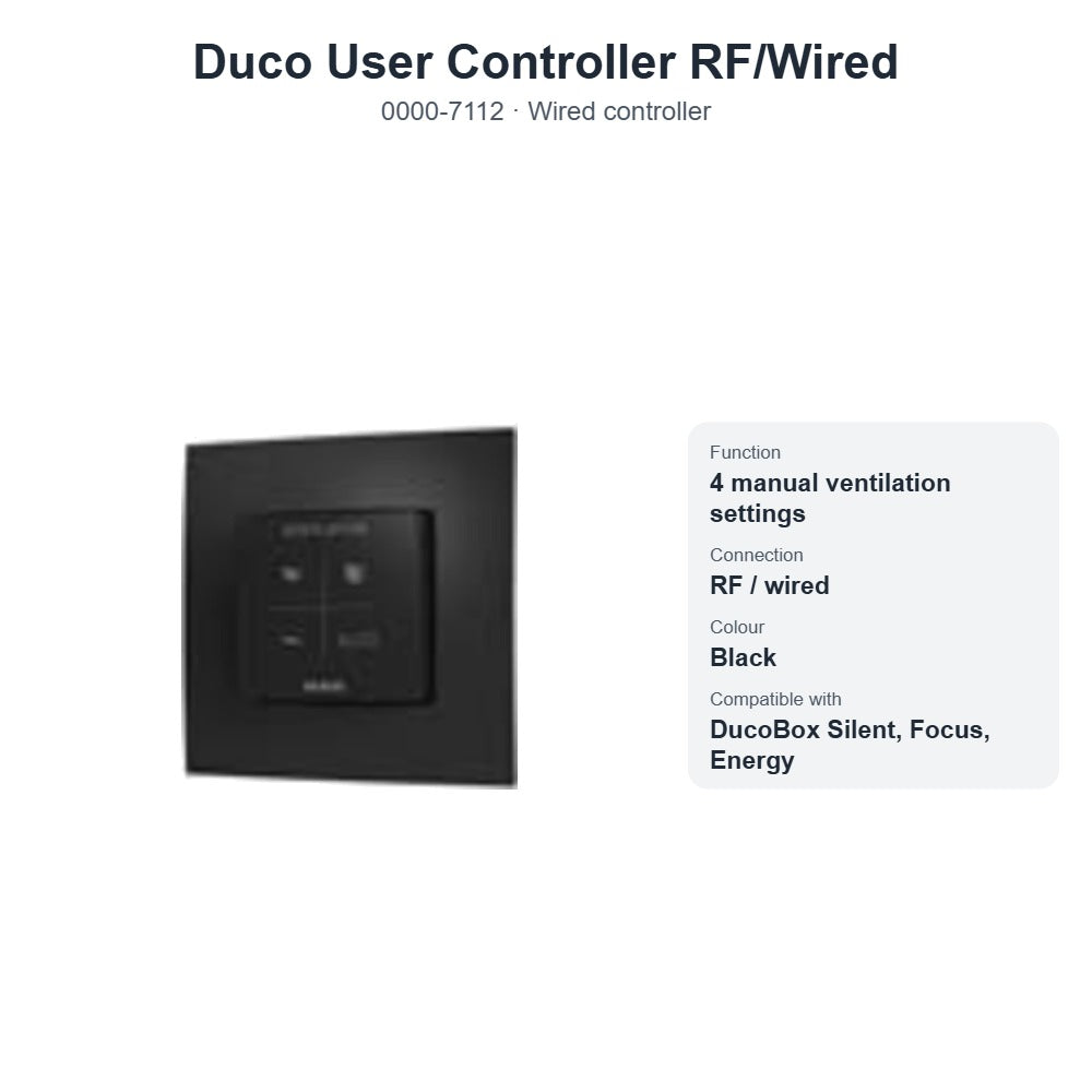 Duco User Controller RF/Wired – DUCO 0000-7112