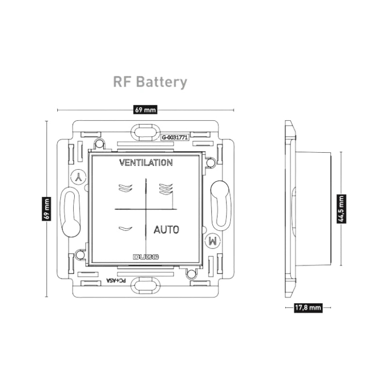 Duco User controller without sensors RF/Wired, white