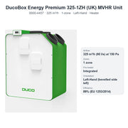 DucoBox Energy Premium 325-1ZH (UK) MVHR Unit – DUCO 0000-4457