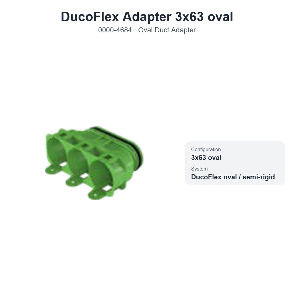 DucoFlex Adapter 3x63 oval – DUCO 0000-4684