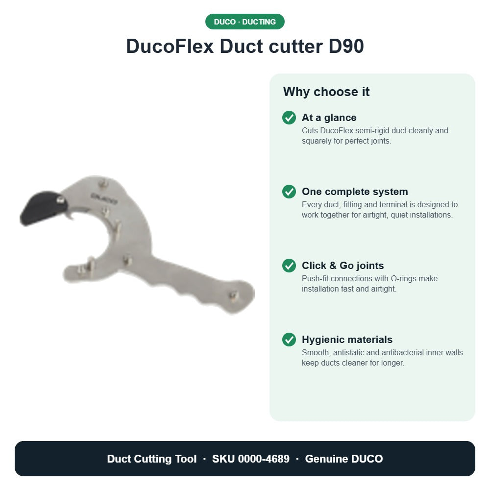 DucoFlex Duct cutter D90 – DUCO 0000-4689 key benefits