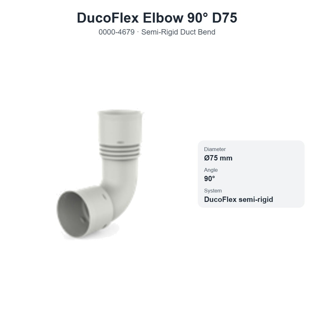 DucoFlex Elbow 90° D75 – DUCO 0000-4679