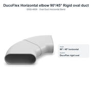 DucoFlex Horizontal elbow 90°/45° Rigid oval duct – DUCO 0000-4609