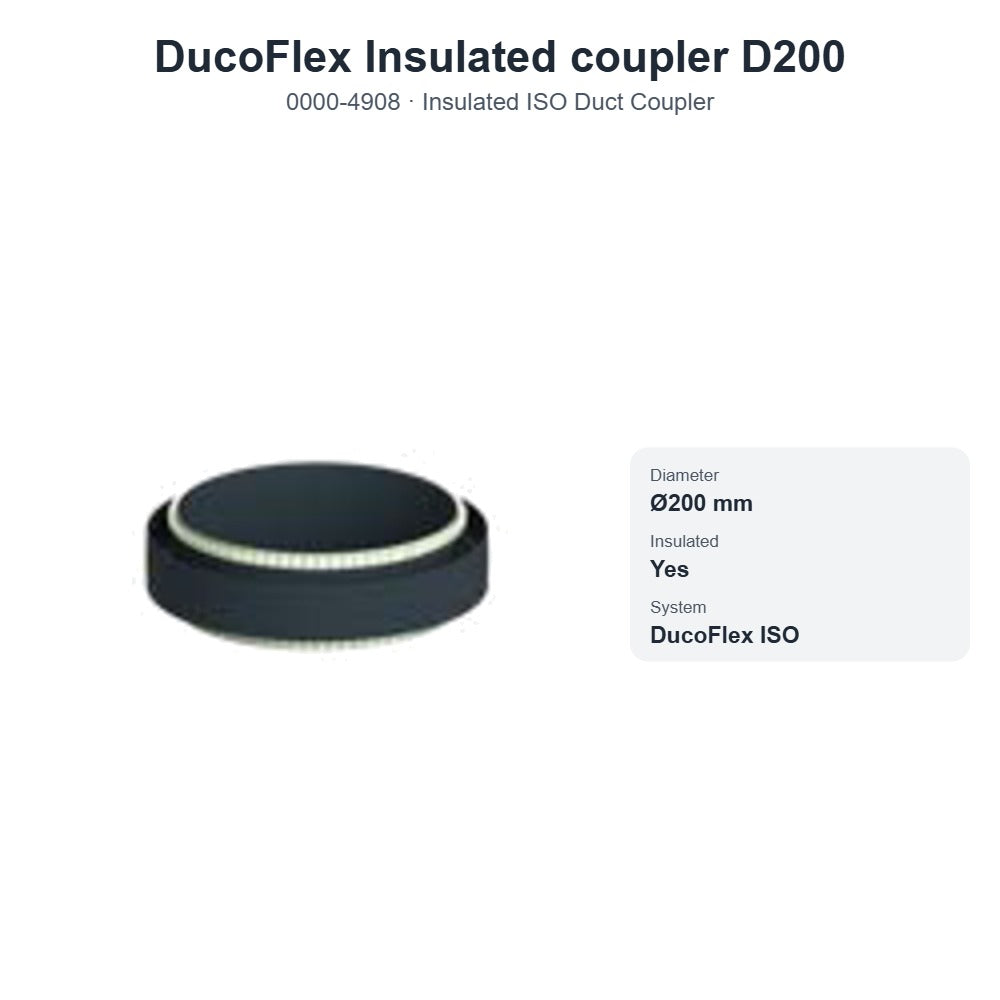 DucoFlex Insulated coupler D200 – DUCO 0000-4908
