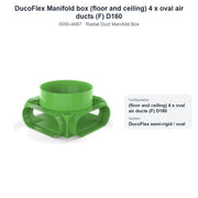 DucoFlex Manifold box (floor and ceiling) 4 x oval air ducts (F) D160 – DUCO 0000-4687