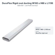DucoFlex Rigid oval ducting W163 x H68 x L1150 – DUCO 0000-4567