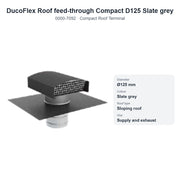 DucoFlex Roof feed-through Compact D125 Slate grey – DUCO 0000-7092
