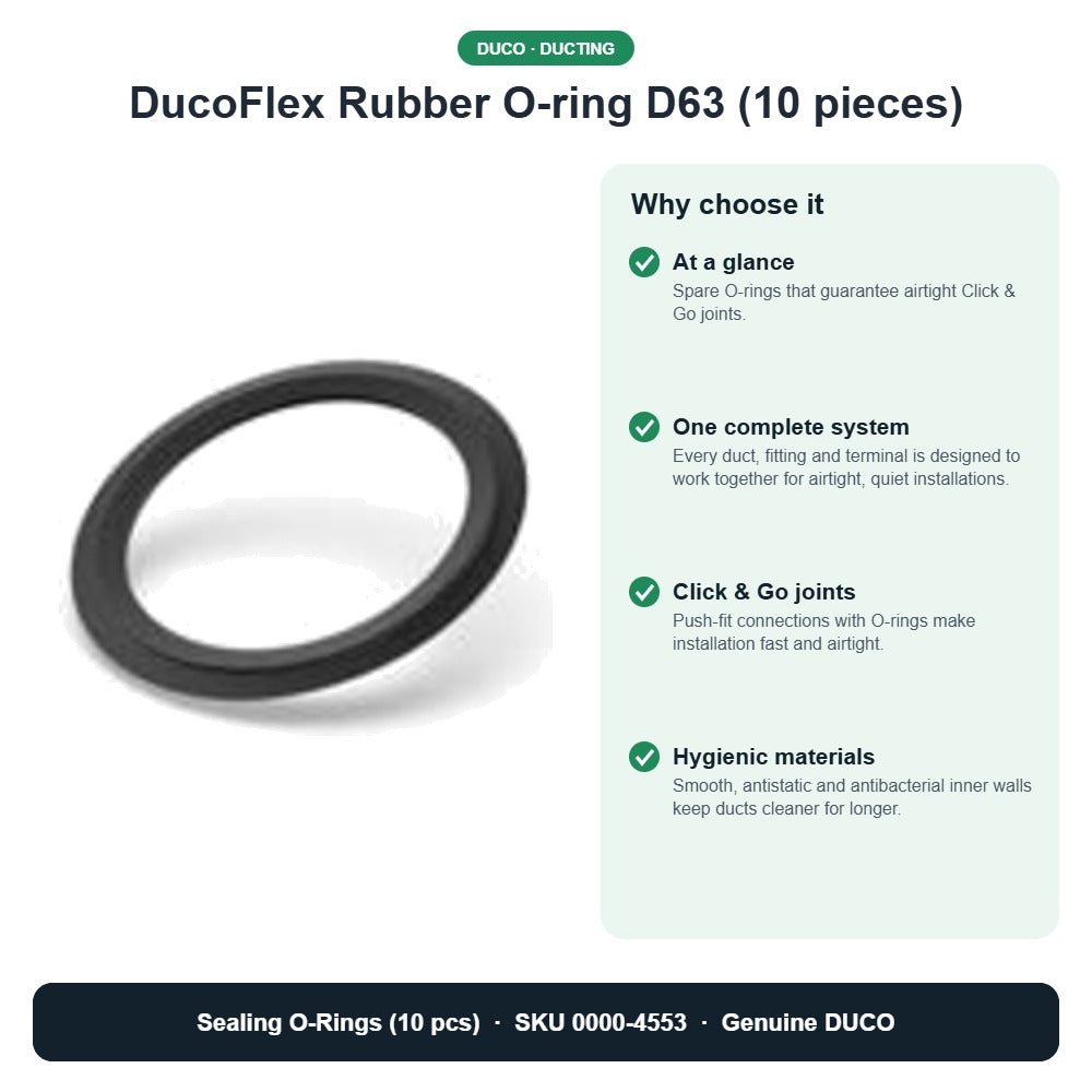 DucoFlex Rubber O-ring D63 (10 pieces) – DUCO 0000-4553 key benefits