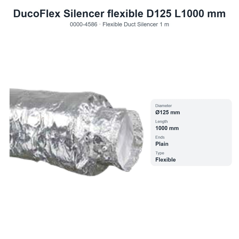 DucoFlex Silencer flexible D125 L1000 mm – DUCO 0000-4586