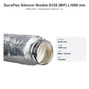 DucoFlex Silencer flexible D125 (M/F) L1000 mm – DUCO 0000-4630