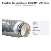 DucoFlex Silencer flexible D200 (M/F) L1000 mm – DUCO 0000-4918