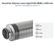 DucoFlex Silencer semi rigid D180 (M/M) L1000 mm – DUCO 0000-4588