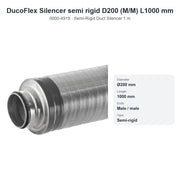 DucoFlex Silencer semi rigid D200 (M/M) L1000 mm – DUCO 0000-4919