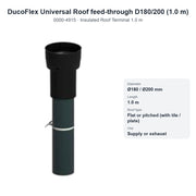 DucoFlex Universal Roof feed-through D180/200 (1.0 m) – DUCO 0000-4915