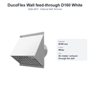 DucoFlex Wall feed-through D160 White – DUCO 0000-4627