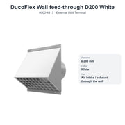 DucoFlex Wall feed-through D200 White – DUCO 0000-4913