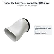 DucoFlex horizontal connector D125 oval – DUCO 0000-4638
