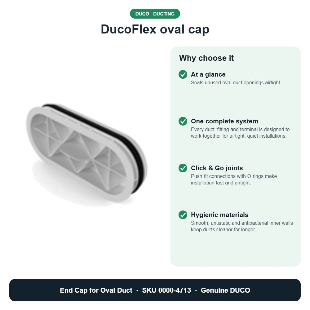 DucoFlex oval cap – DUCO 0000-4713 key benefits