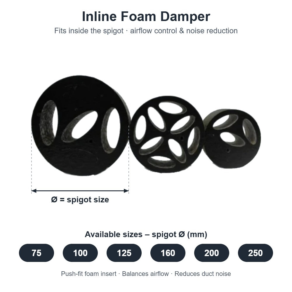 Inline Foam Damper - PureClima