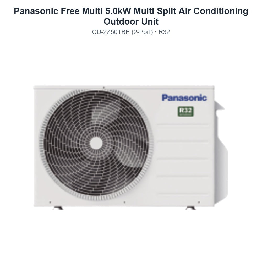 Panasonic CU-2Z50TBE Free Multi 5.0kW 2-Port Multi Split Air Conditioning Outdoor Unit – R32