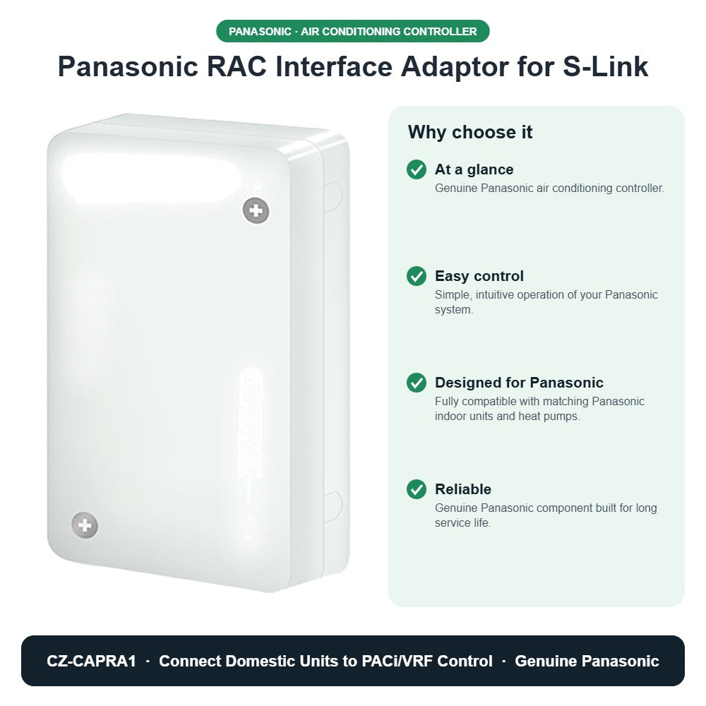 Panasonic RAC Interface Adaptor for S-Link – CZ-CAPRA1 key benefits