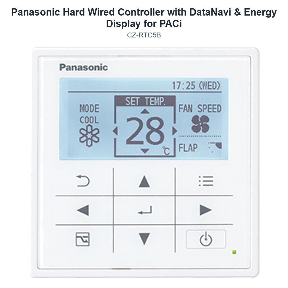 Panasonic CZ-RTC5B Hard Wired Controller with DataNavi & Energy Display for PACi