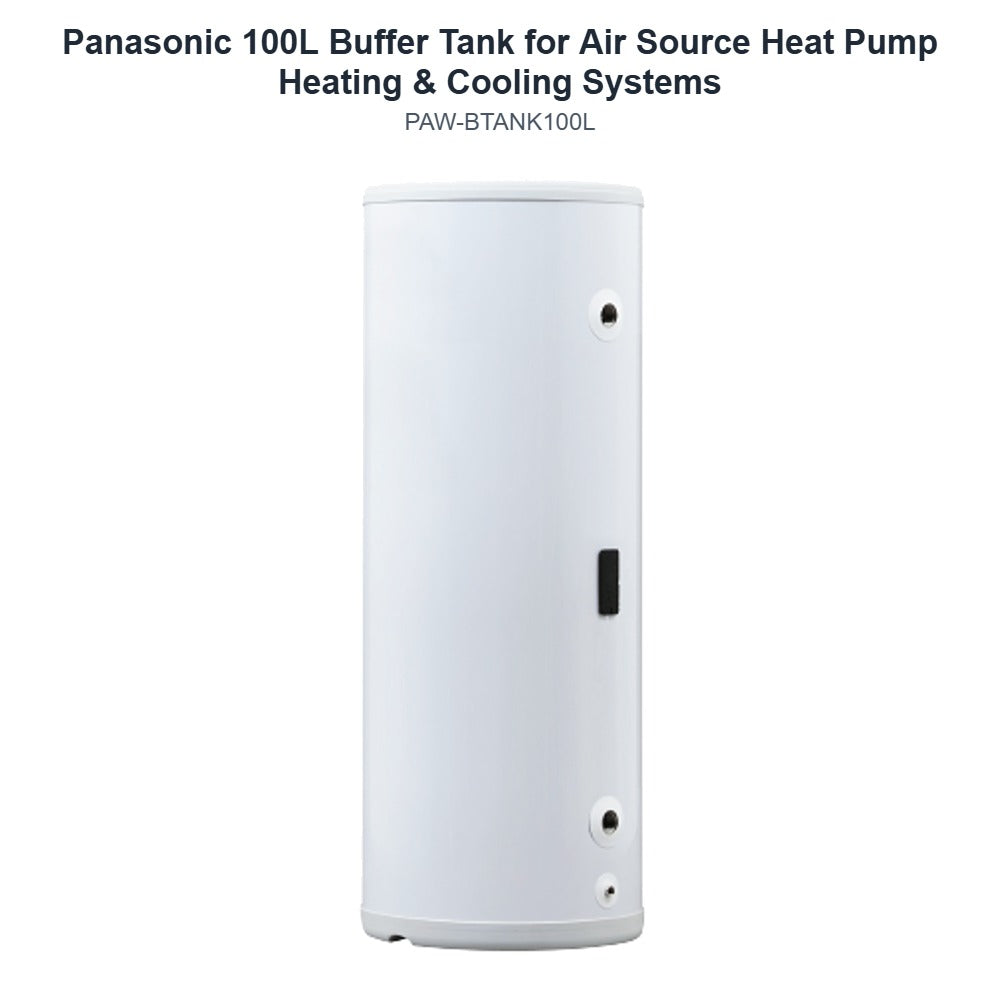 Panasonic PAW-BTANK100L 100L Buffer Tank for Air Source Heat Pump Heating & Cooling Systems