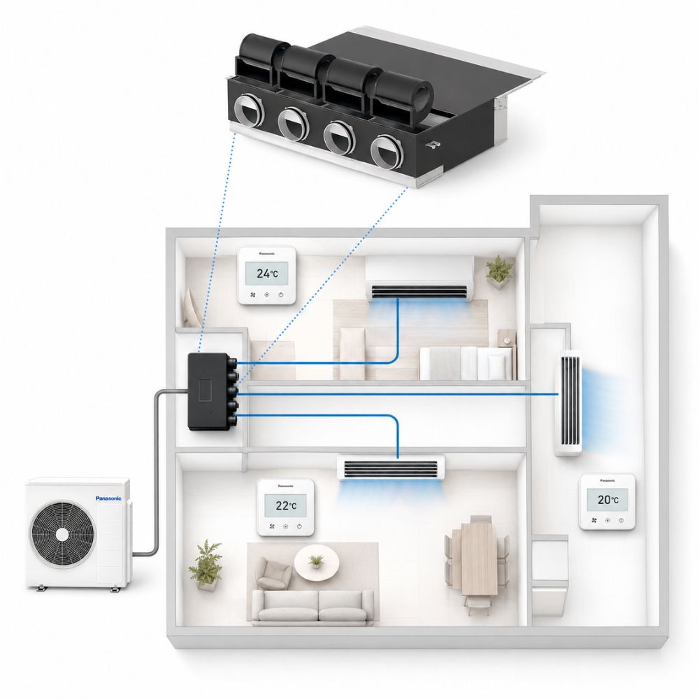 Panasonic PACi NX Standard 7.1kW Multi-Zone Ducted Air Conditioning System – KIT-71PQ41Z5