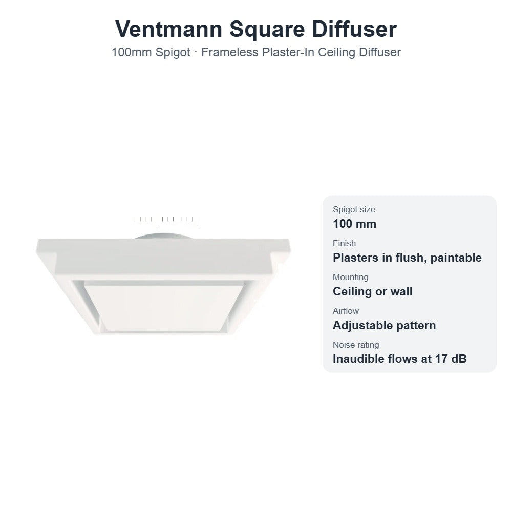 Square Diffuser – 100mm