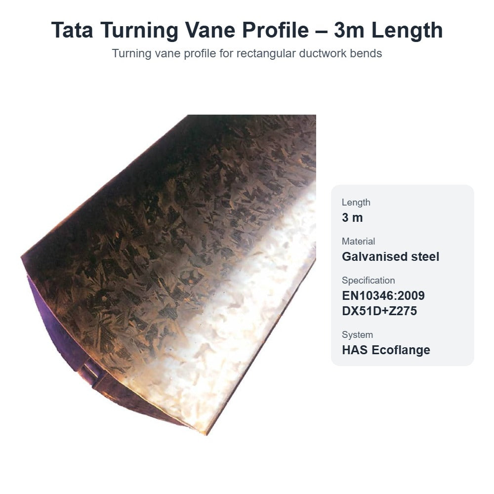 Tata Turning Vane Profile – 3m Length